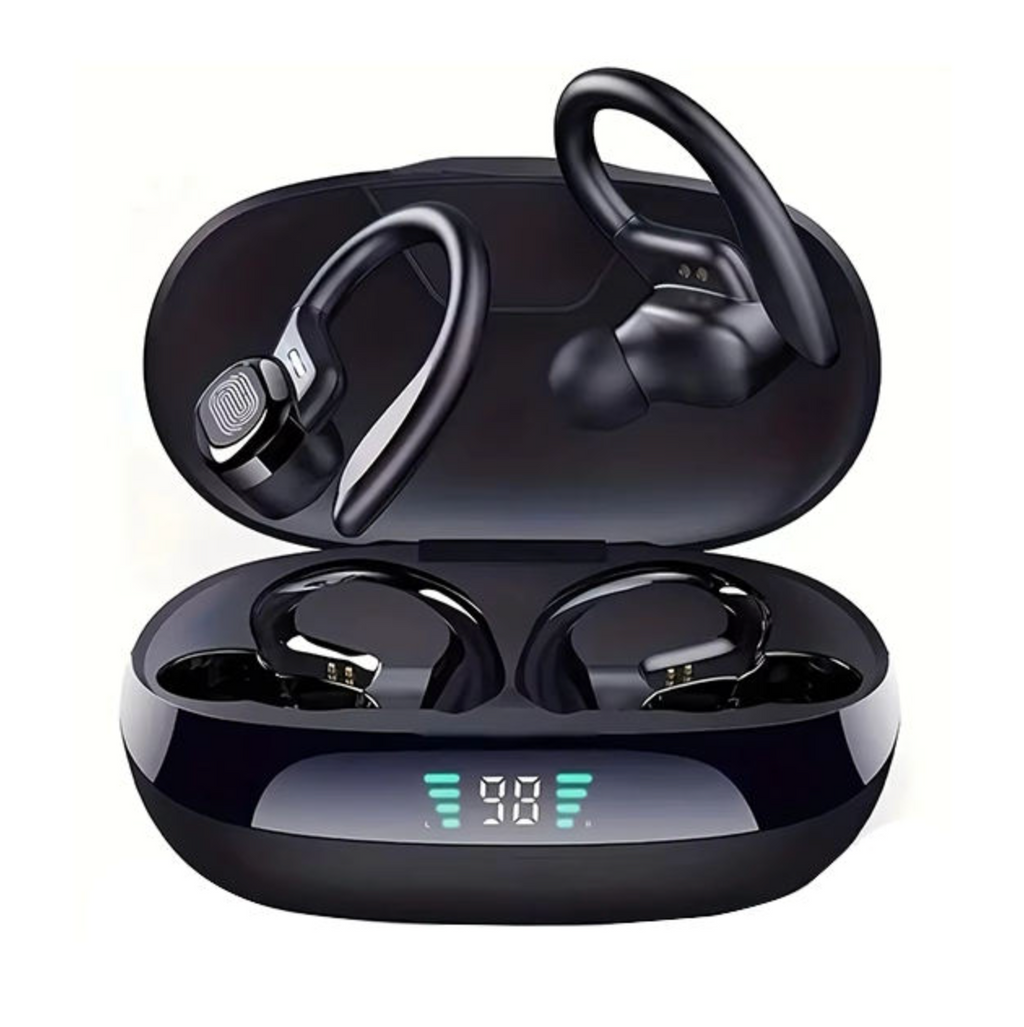 Bluetooth 5.3 Earbuds with Ear Hook & Digital Display