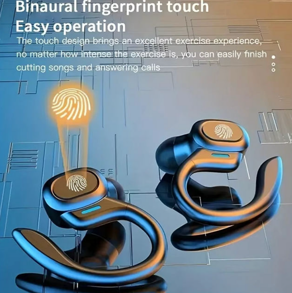 Bluetooth 5.3 Earbuds with Ear Hook & Digital Display