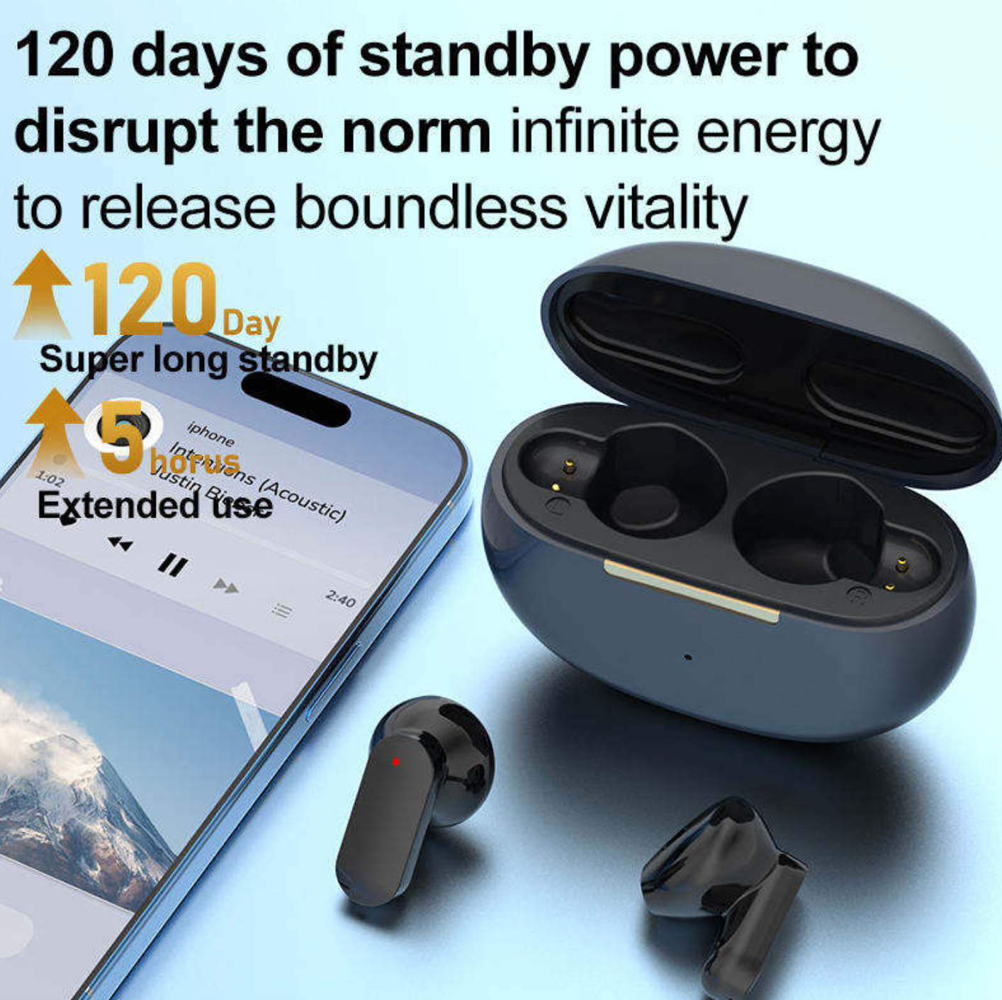 True Wireless Bluetooth Earbuds