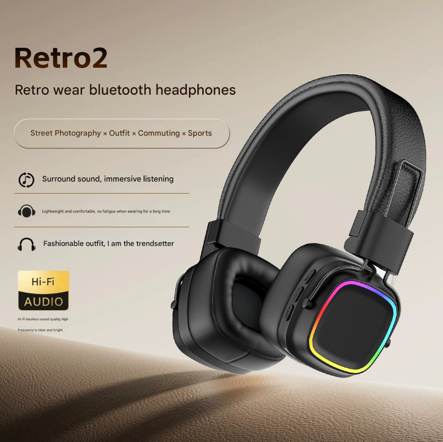 Retro Wireless Bluetooth Headphones