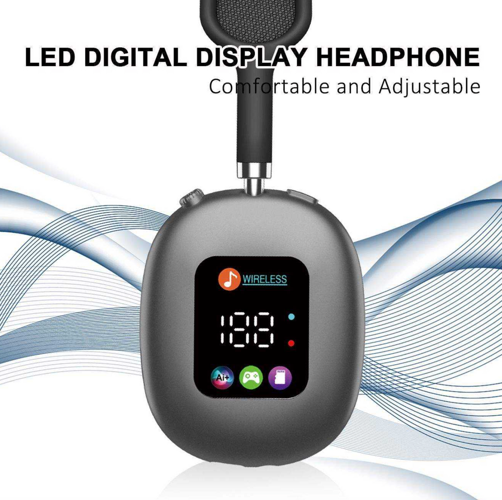 Wireless Noise-Cancelling Headphones with Display